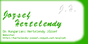 jozsef hertelendy business card