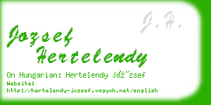 jozsef hertelendy business card